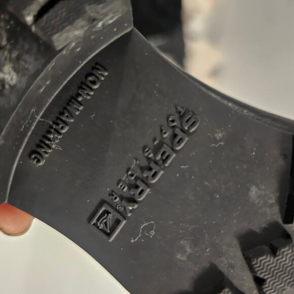 Sperry Black Quilted Leather Riding Boots Size 6 - Picture 10 of 11